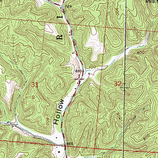 Topographic Map of Pleasant Valley School (historical), OH