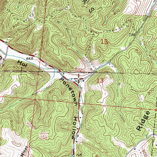 Topographic Map of Bee School (historical), OH