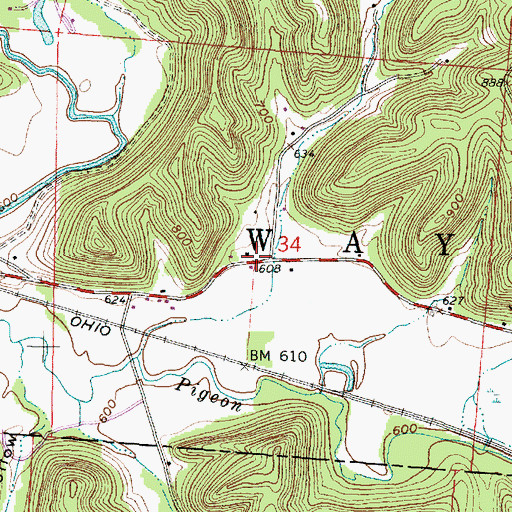 Topographic Map of Ray School (historical), OH