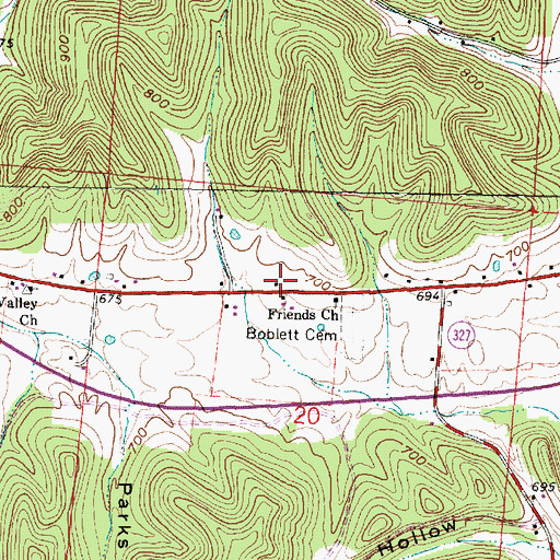 Topographic Map of Boblet School (historical), OH