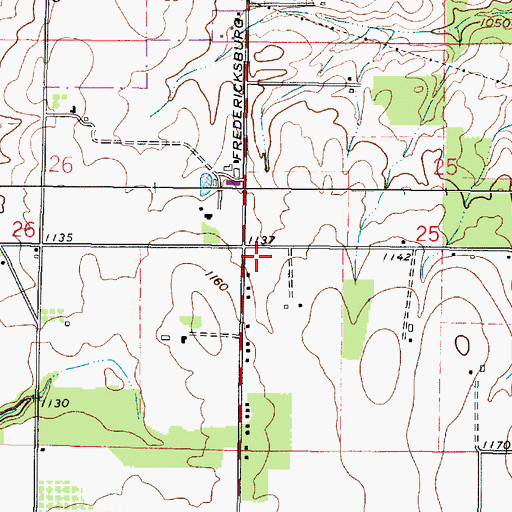 Topographic Map of School Number 1 (historical), OH