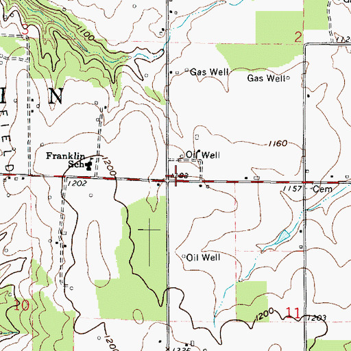 Topographic Map of School Number 4 (historical), OH