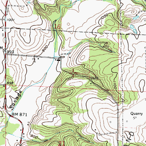 Topographic Map of School Number 6 (historical), OH