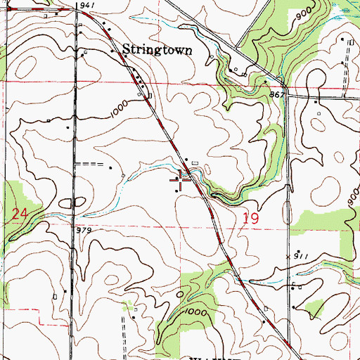 Topographic Map of Hazeldell School (historical), OH
