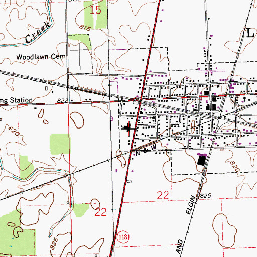 Topographic Map of Ohio City Elementary School, OH
