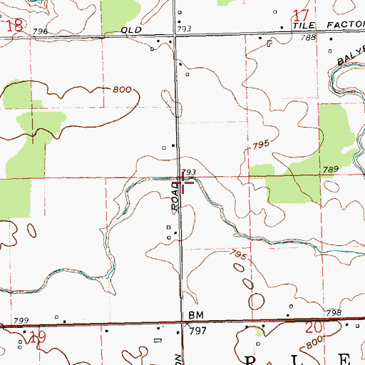 Topographic Map of Wiseman School (historical), OH