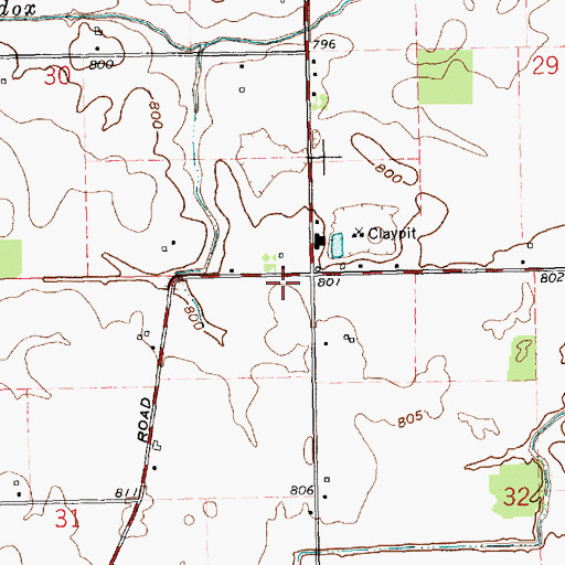 Topographic Map of Pleasant Grove Church (historical), OH