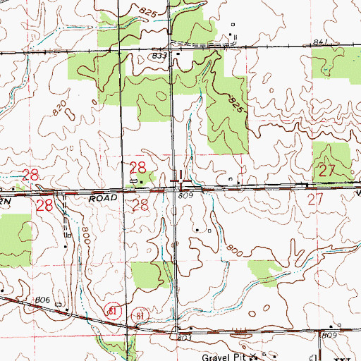 Topographic Map of Royston School (historical), OH