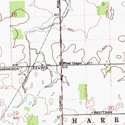 Topographic Map of Harker School (historical), OH