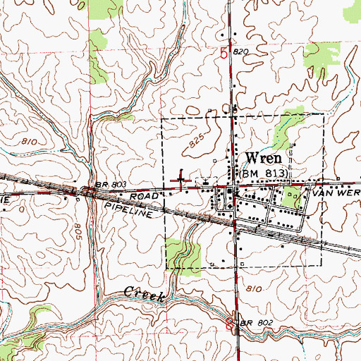 Topographic Map of Crestview South Elementary School, OH