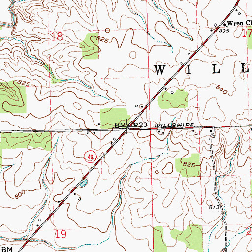 Topographic Map of Mosier School (historical), OH