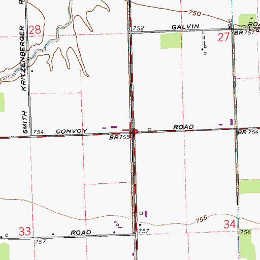Topographic Map of School Number 2 (historical), OH