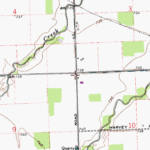 Topographic Map of School Number 8 (historical), OH