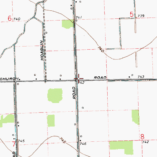 Topographic Map of Foust School (historical), OH