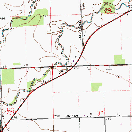 Topographic Map of School Number 1 (historical), OH