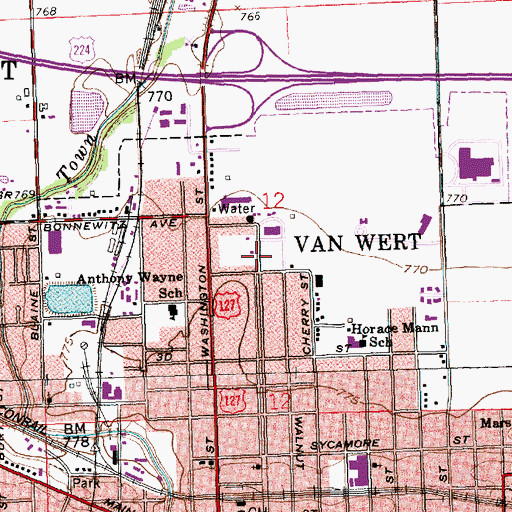 Topographic Map of Jubilee Park, OH
