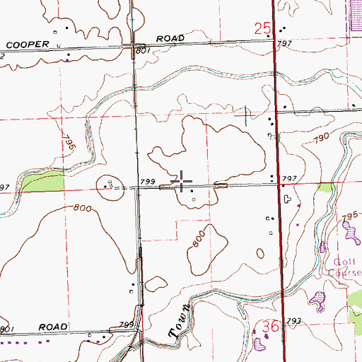 Topographic Map of Dustman School (historical), OH