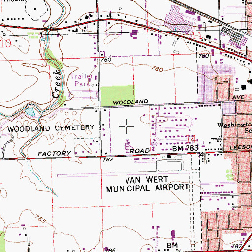 Topographic Map of Smiley Park, OH