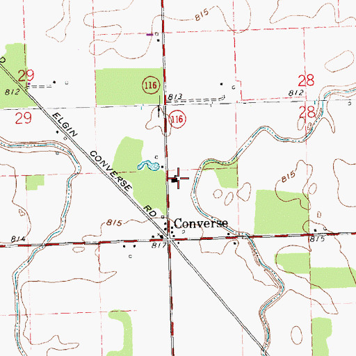 Topographic Map of Jennings-Spencerville Elementary School, OH