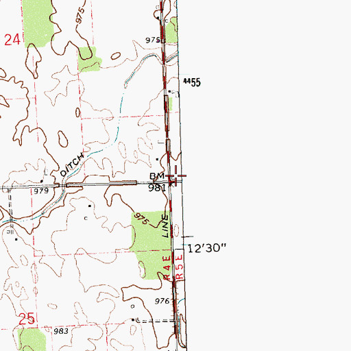 Topographic Map of Beech Grove School (historical), OH