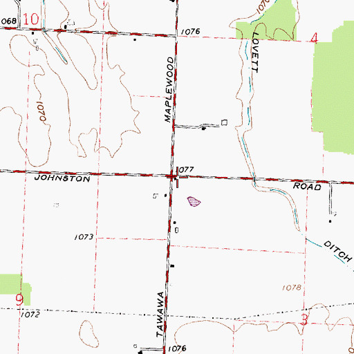 Topographic Map of Carmony School (historical), OH