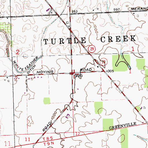 Topographic Map of Cuba School (historical), OH