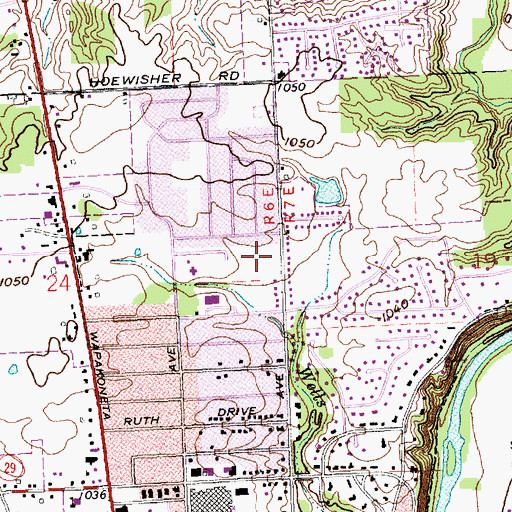 Topographic Map of Deam Park, OH