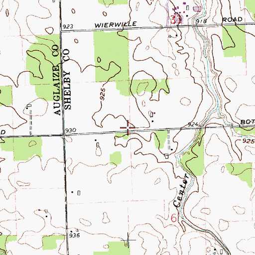 Topographic Map of Fledderjohn School (historical), OH