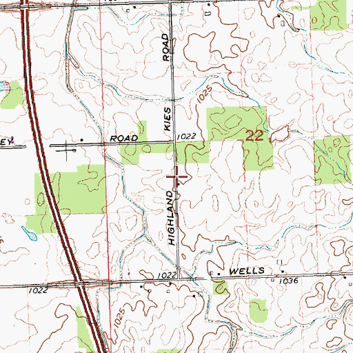 Topographic Map of Fridley School (historical), OH