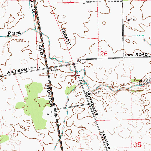 Topographic Map of Hopkins School (historical), OH