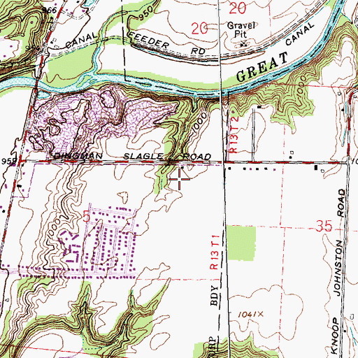 Topographic Map of Riverbend Park, OH