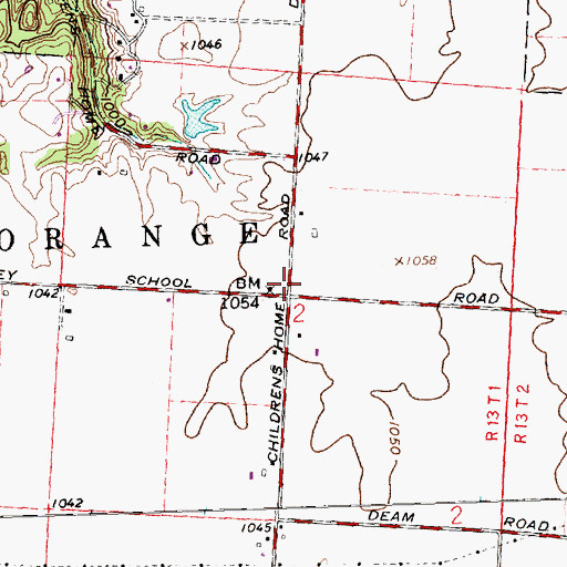 Topographic Map of School Number 2 (historical), OH