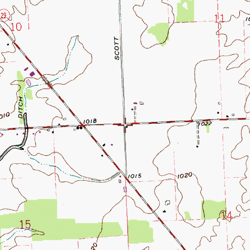 Topographic Map of School Number 2 (historical), OH