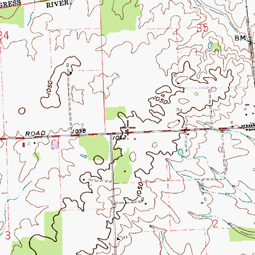Topographic Map of School Number 3 (historical), OH