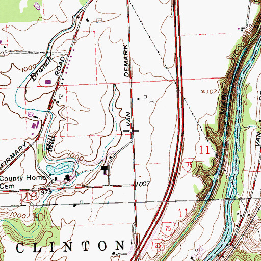 Topographic Map of School Number 3 (historical), OH