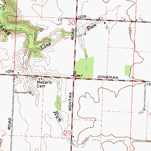 Topographic Map of School Number 6 (historical), OH