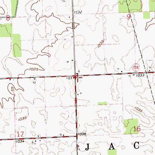 Topographic Map of School Number 9 (historical), OH