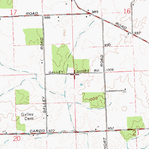 Topographic Map of Shorts School (historical), OH