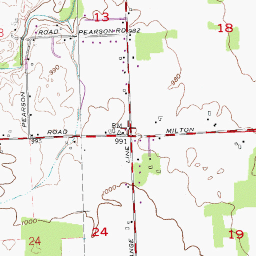 Topographic Map of Harshbarger Schoolhouse (historical), OH