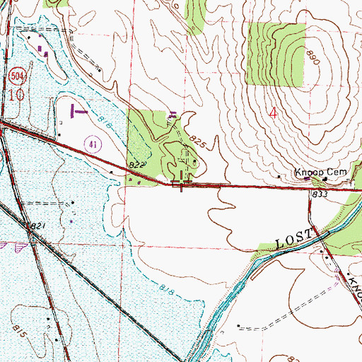 Topographic Map of Knoop School (historical), OH