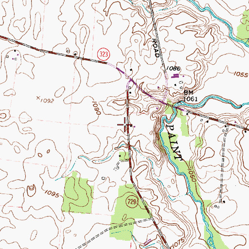 Topographic Map of Slaughter School (historical), OH