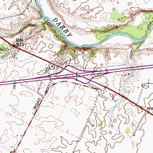 Topographic Map of Interchange 80, OH