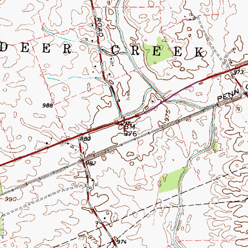 Topographic Map of Glade School (historical), OH