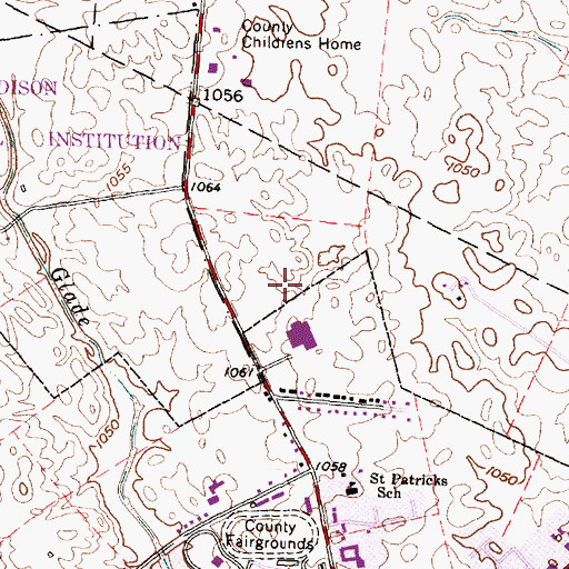 Topographic Map of London High School, OH
