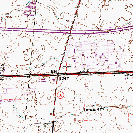 Topographic Map of Molly Caren Agricultural Center, OH