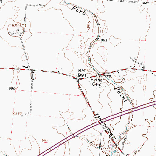 Topographic Map of Bethel, OH