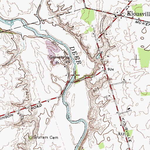 Topographic Map of Anderson Mill (historical), OH