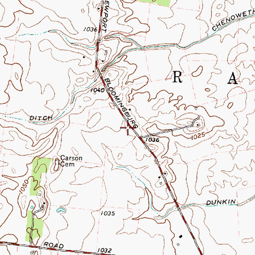 Topographic Map of Concord School (historical), OH