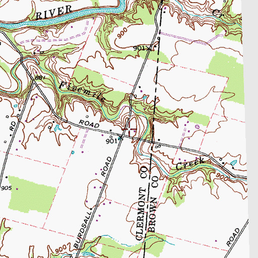 Topographic Map of Harbough School (historical), OH
