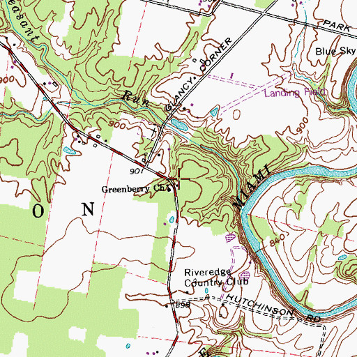 Topographic Map of Greenberry School (historical), OH
